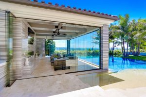 custom frameless sliding door installation